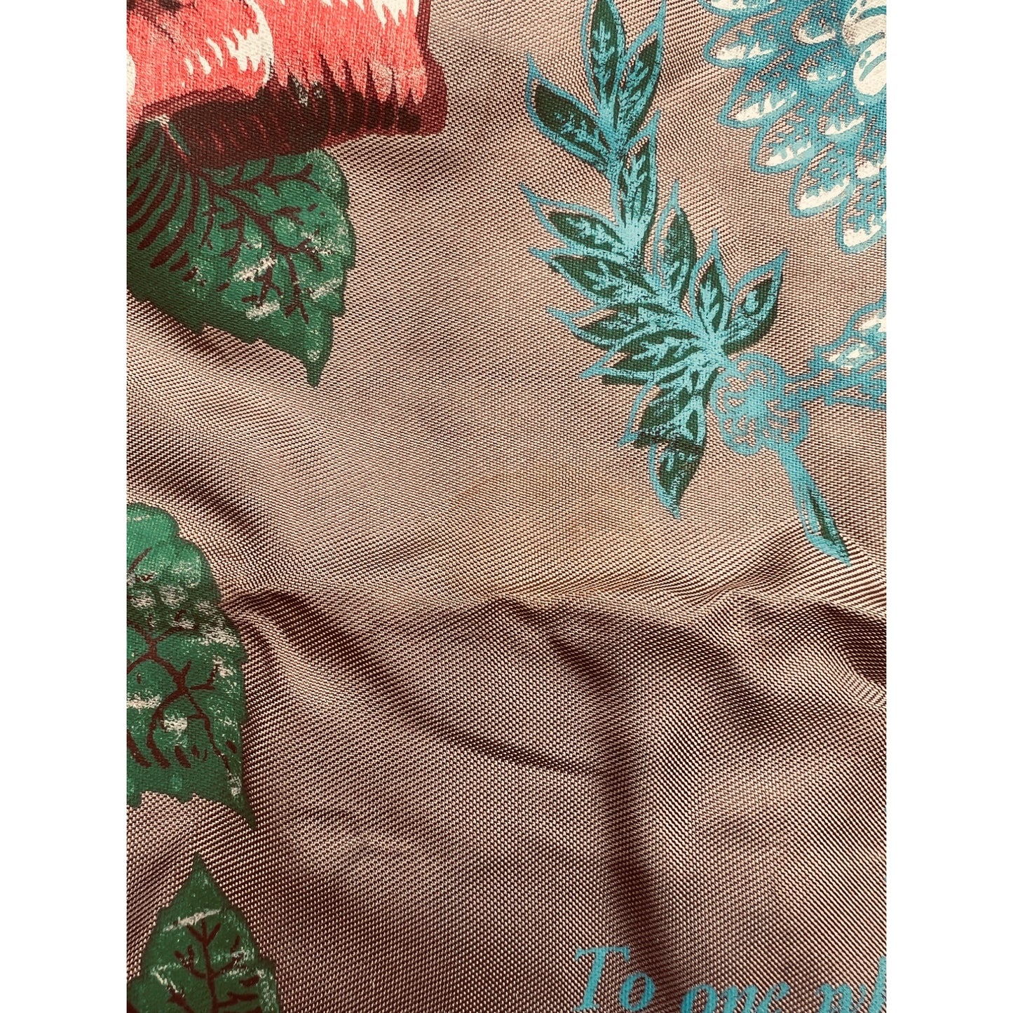 Vintage US Army Mother Pillow Cover Roses Poem Tan Fringe