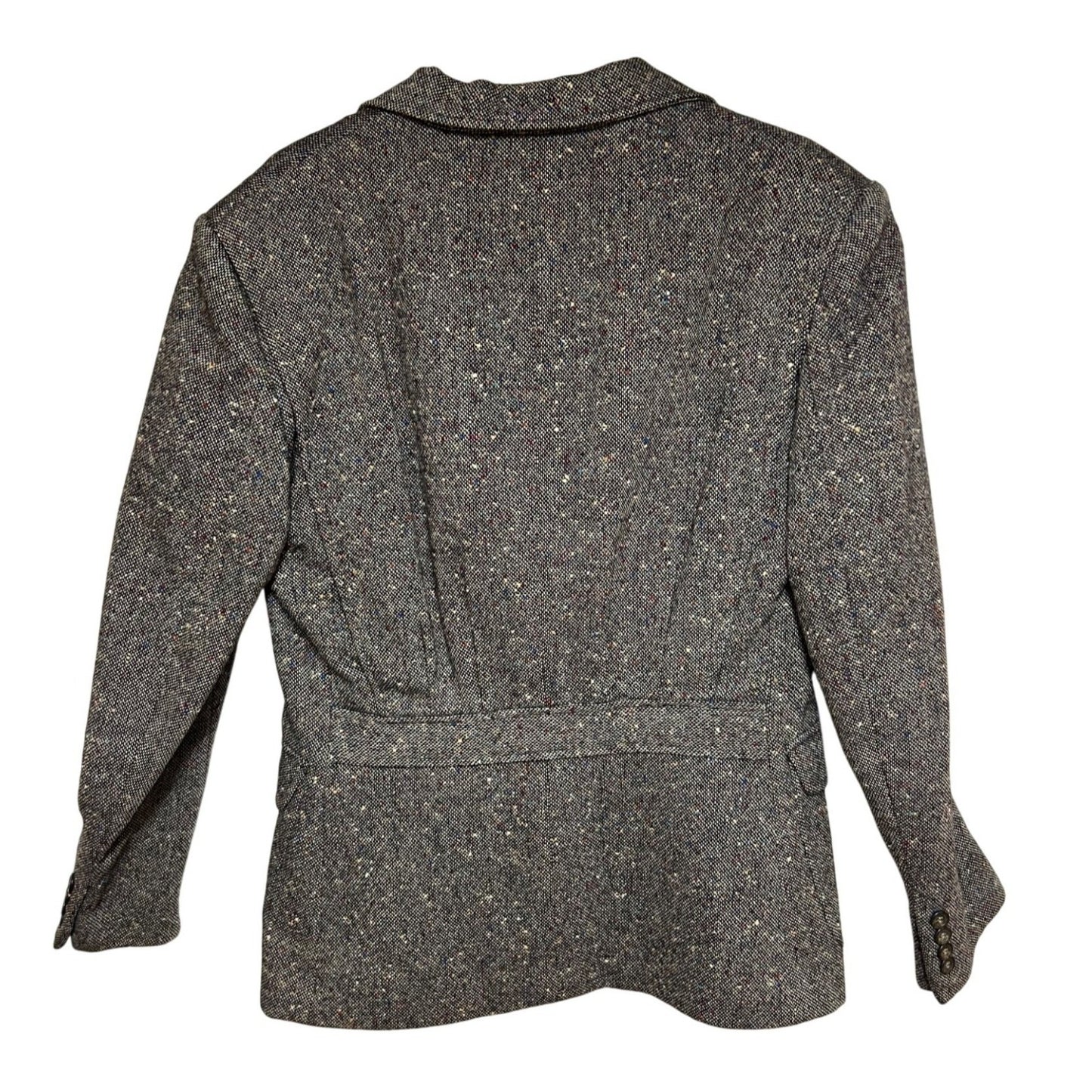 Vintage Ralph Lauren Wool Jacket Fitted Blazer Tweed Women Size 8 Equestrian