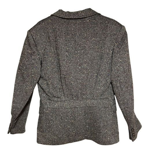 Vintage Ralph Lauren Wool Jacket Fitted Blazer Tweed Women Size 8 Equestrian