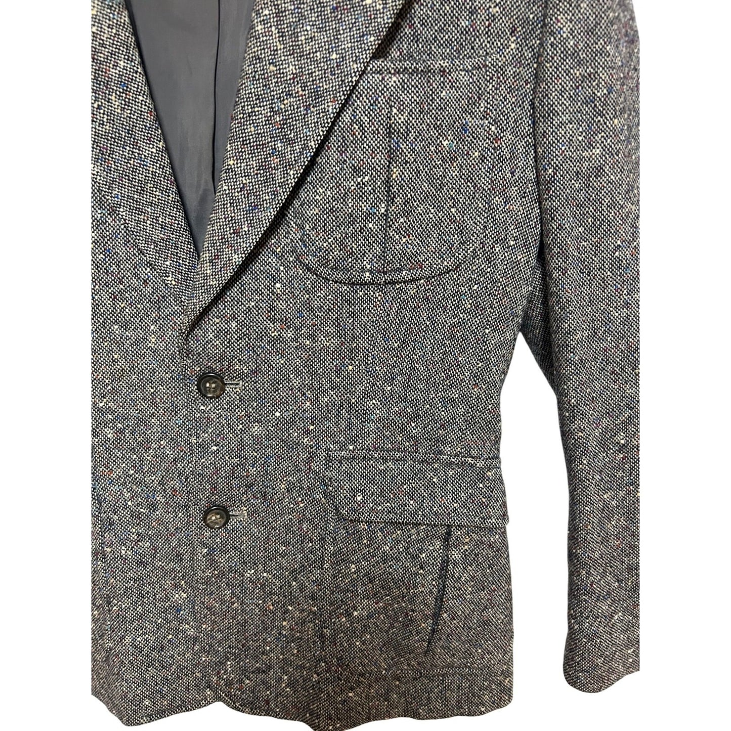 Vintage Ralph Lauren Wool Jacket Fitted Blazer Tweed Women Size 8 Equestrian