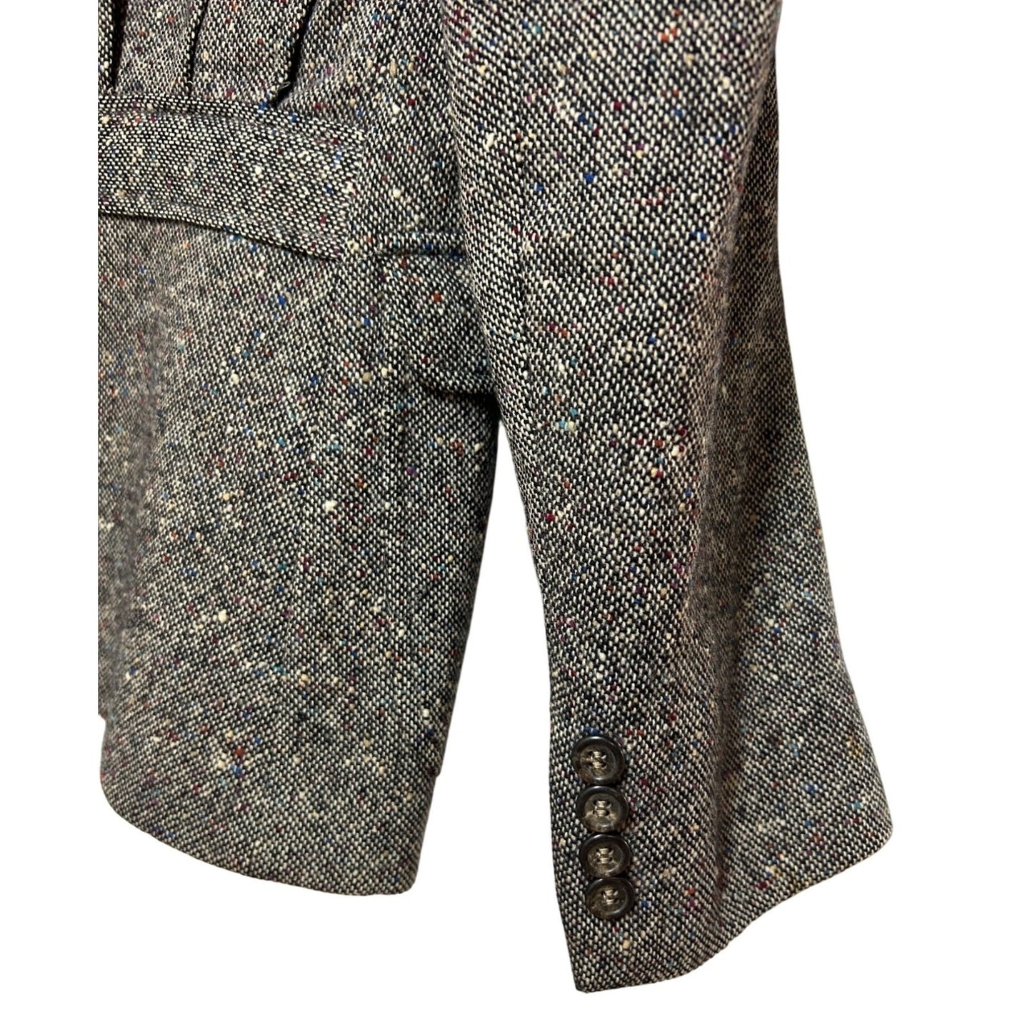 Vintage Ralph Lauren Wool Jacket Fitted Blazer Tweed Women Size 8 Equestrian