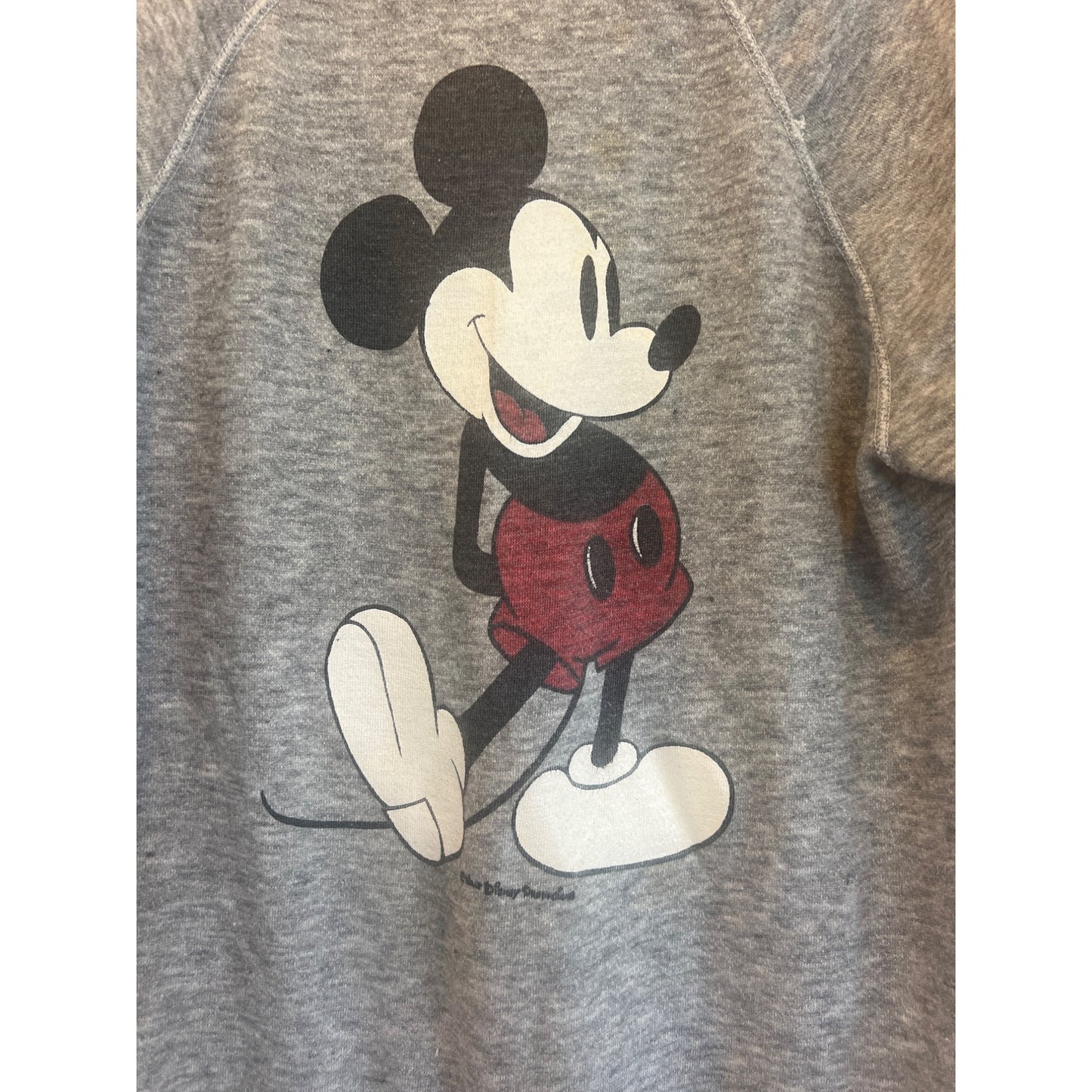 Vintage Mickey Mouse Sweatshirt 1970s Gray Large USA Disney