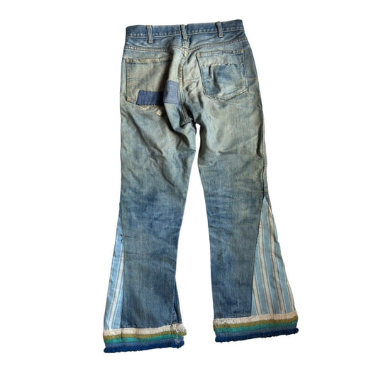 Vintage 1970 LEVIS Levi Hippie Jeans Patched authentically distressed