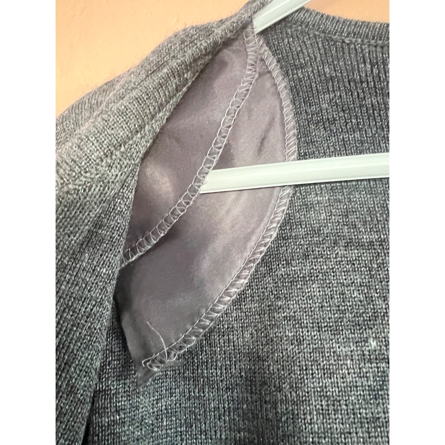 Vintage Carole Little Long Maxi Knit Sweater Dress Gray Small Zipper