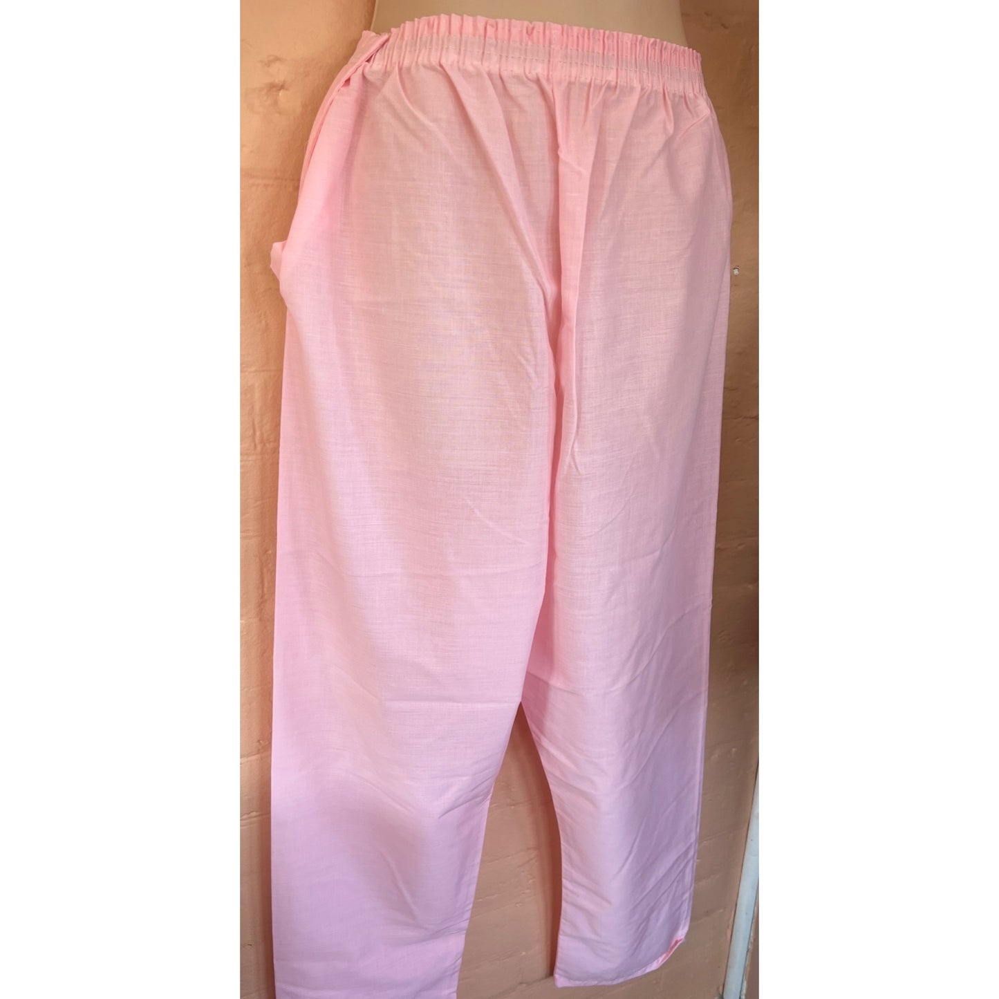 Vintage Lady McKenzie Pajamas Set Capri Pants Top Pink Lace NEW Old Stock