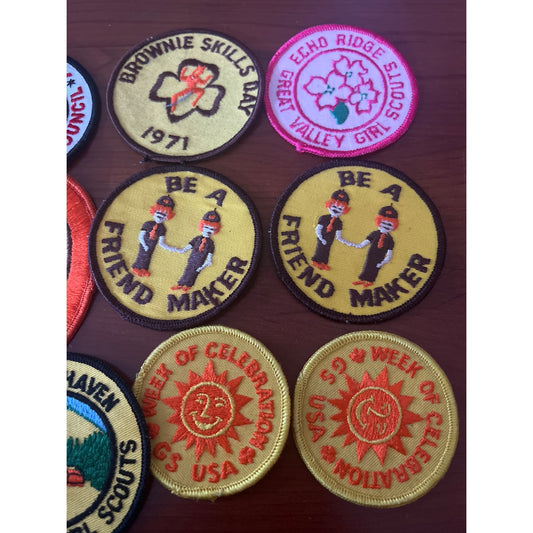 Vintage Girl Scout Batches Brownies 1970s Echo Ridge Great Valley Wood Haven