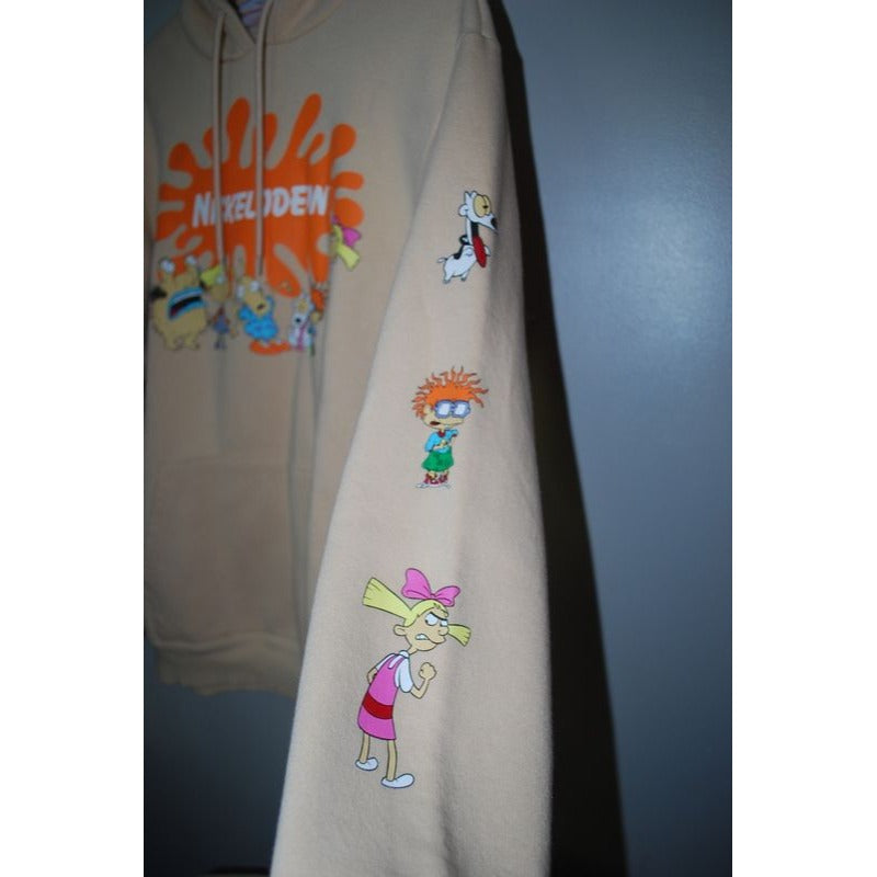 Rugrats Hoodie Nickelodeon Hooded Sweatshirt Tan Small Juniors