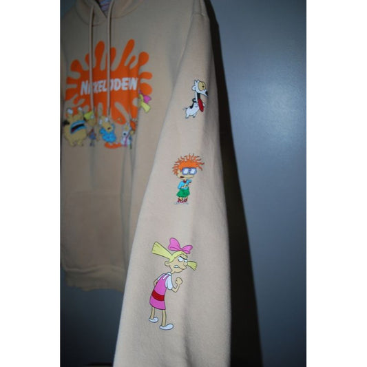 Rugrats Hoodie Nickelodeon Hooded Sweatshirt Tan Small Juniors