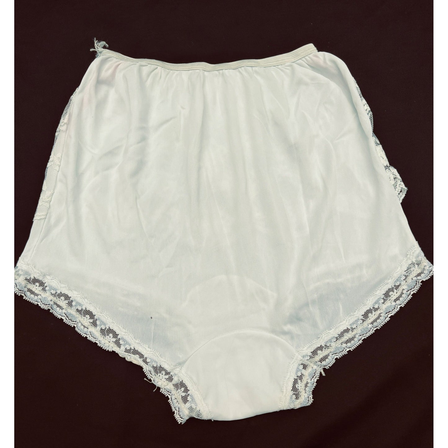 Vintage Lace Panties Bloomers Purple Flower Butterfly Applique Nylon