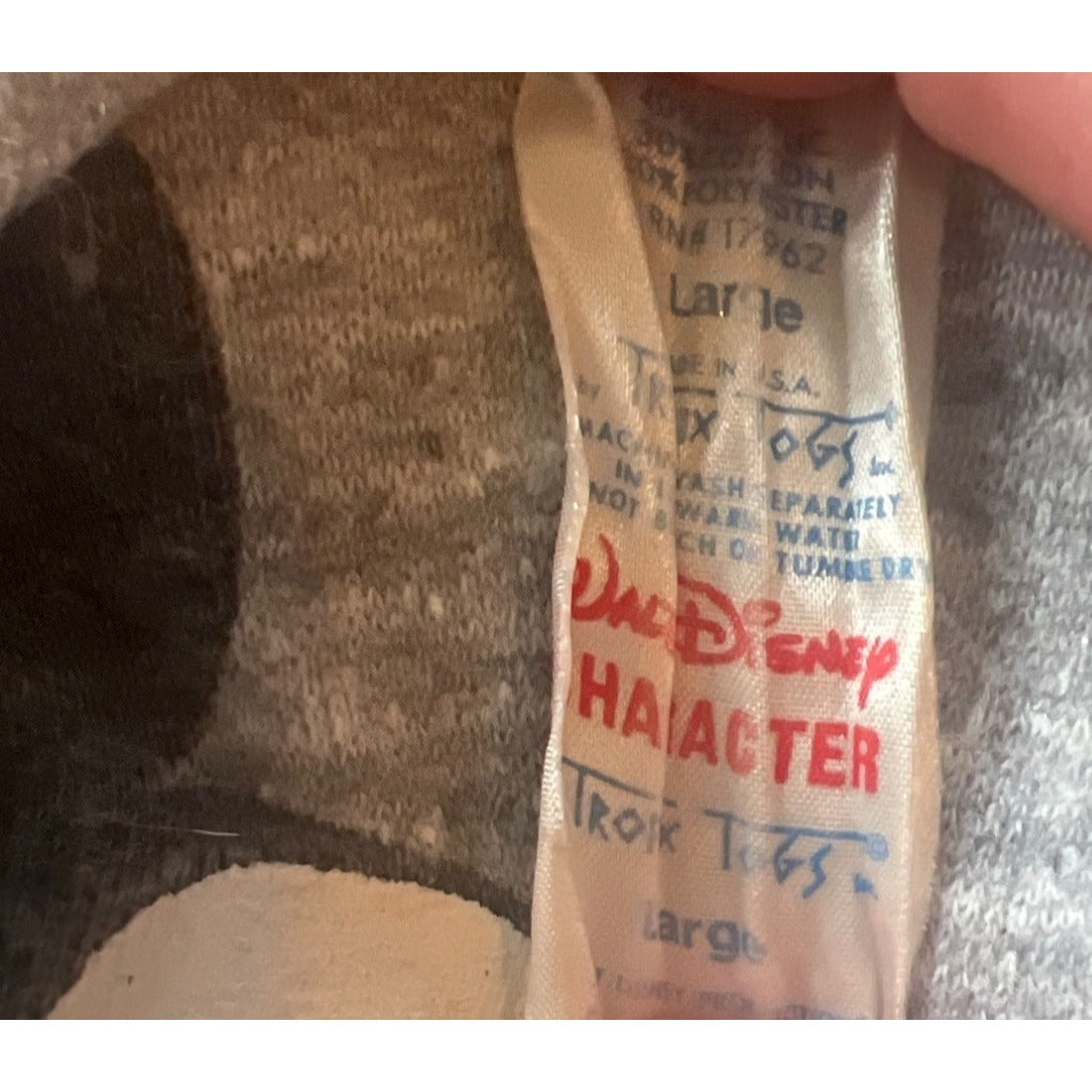 Vintage Mickey Mouse Sweatshirt 1970s Gray Large USA Disney