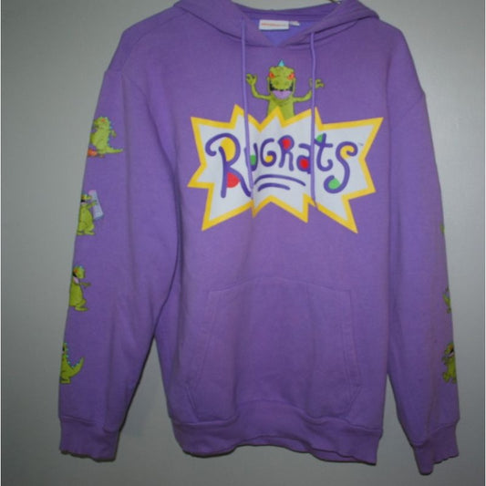 Rugrats Hoodie Nickelodeon Hooded Sweatshirt Tan Medium