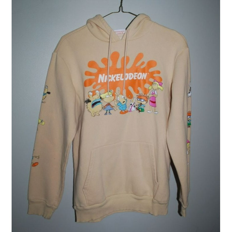 Rugrats Hoodie Nickelodeon Hooded Sweatshirt Tan Small Juniors