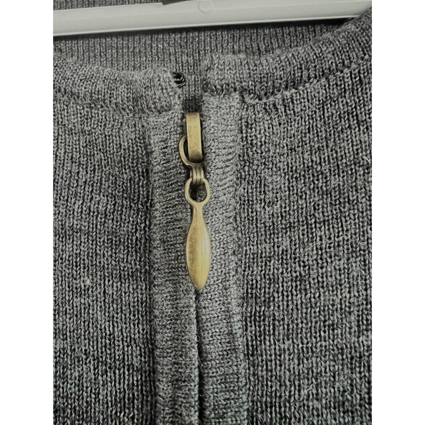 Vintage Carole Little Long Maxi Knit Sweater Dress Gray Small Zipper