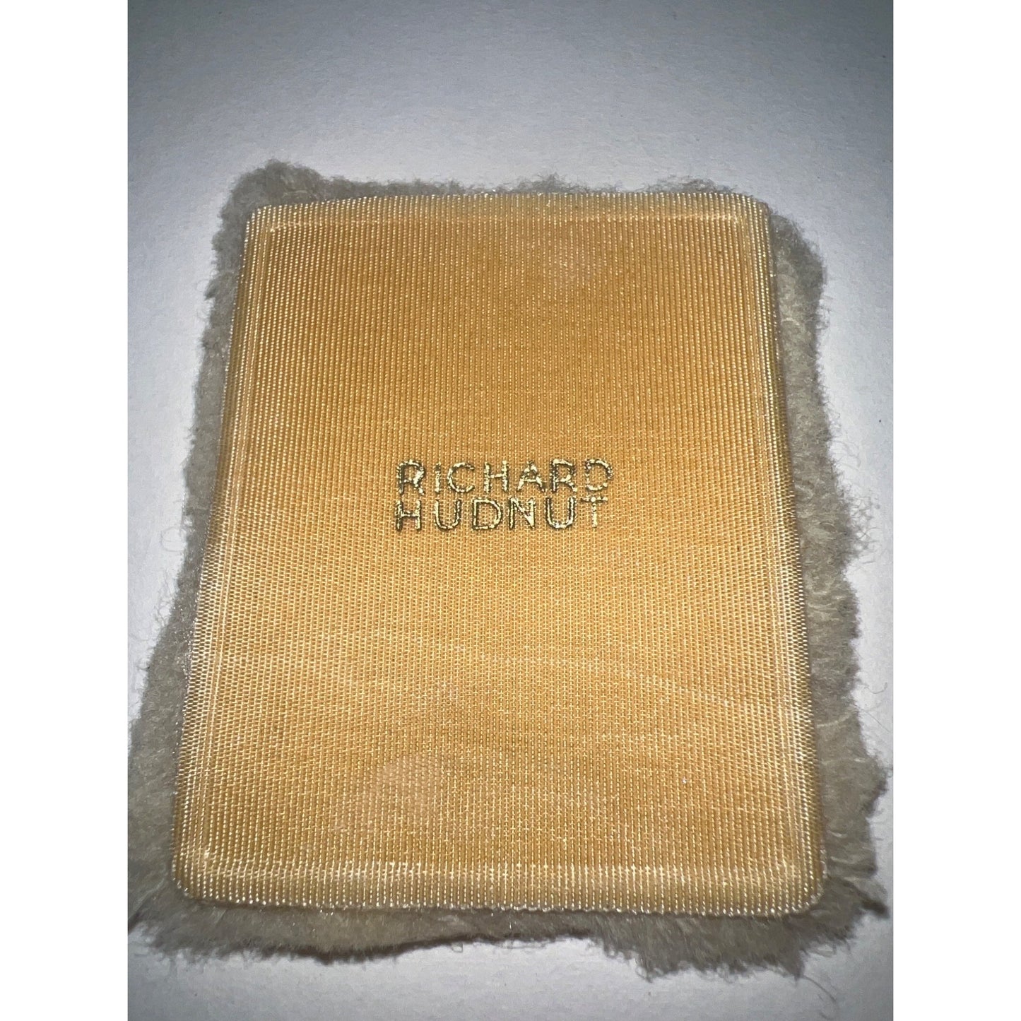 Vintage Richard Hudnut Gold Compact Mirror & Lipstick Powder Puff Cover