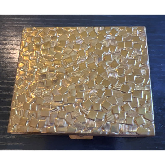 Vintage Germaine Monteil Gold Nugget Compact Pressed Powder Superglow Sheer