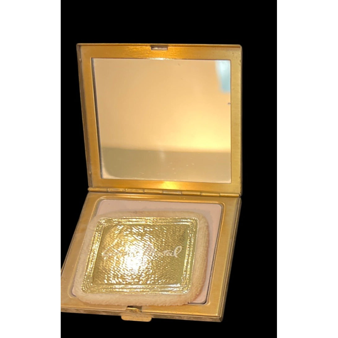 Vintage Germaine Monteil Gold Nugget Compact Pressed Powder Superglow Sheer